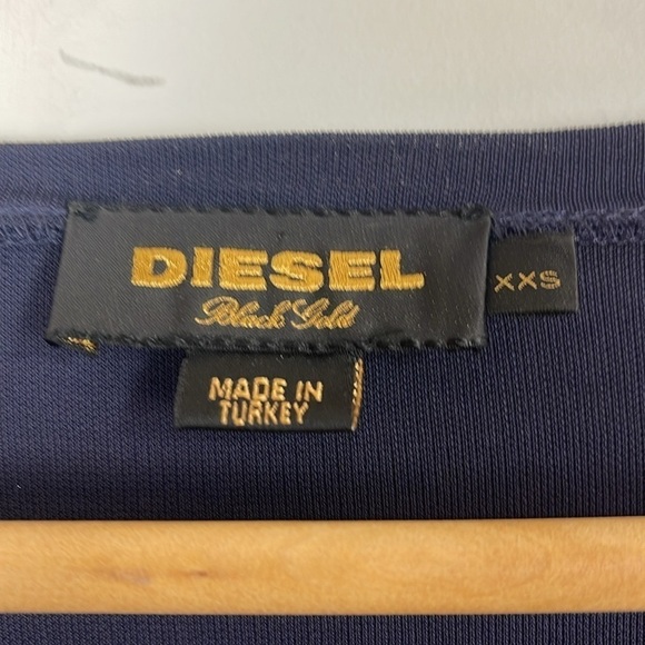 Diesel black gold navy blue shift dress size xxs - Picture 5 of 8
